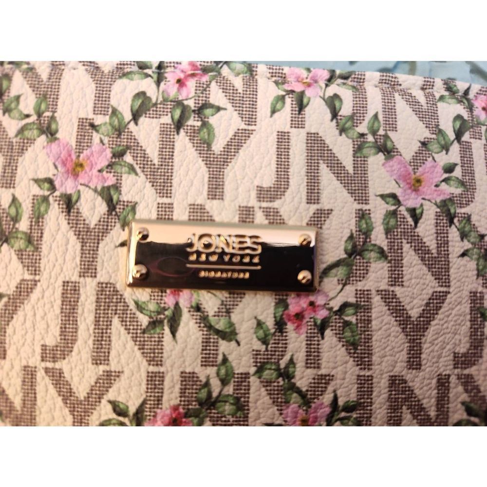 JONES NEW YORK SIGNATURE VINE FLORAL IVORY LISA SATCHEL - Picture 4 of 12